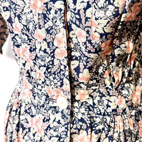 Vintage Floral Dress and Lace Collar Size 8 Petite Cottagecore, Farmhouse - Picture 11 of 12